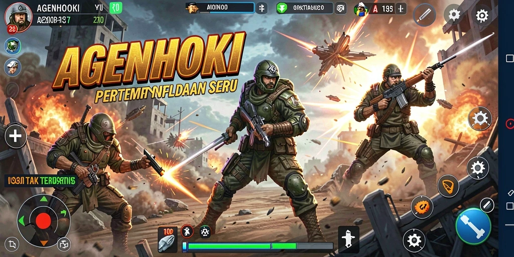 Tampilan gameplay AGENHOKI yang menegangkan dan dinamis.