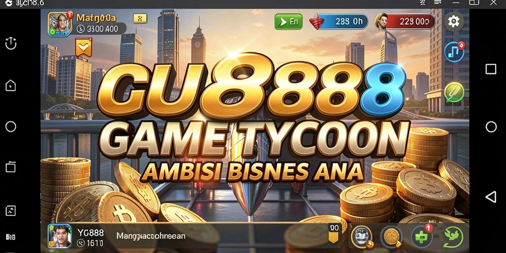 Tampilan screenshot utama CU888 menunjukkan gameplay seru dalam mengelola perusahaan Tycoon.