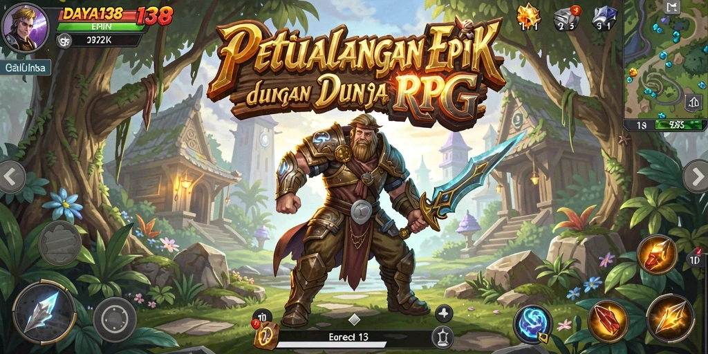 Tangkapan layar dari gameplay <strong>DAYA138</strong> menampilkan aksi seru dalam pertempuran RPG.