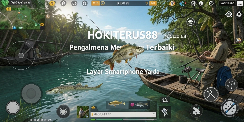 Tampilan gameplay HOKITERUS88 yang menakjubkan dengan berbagai lokasi memancing.