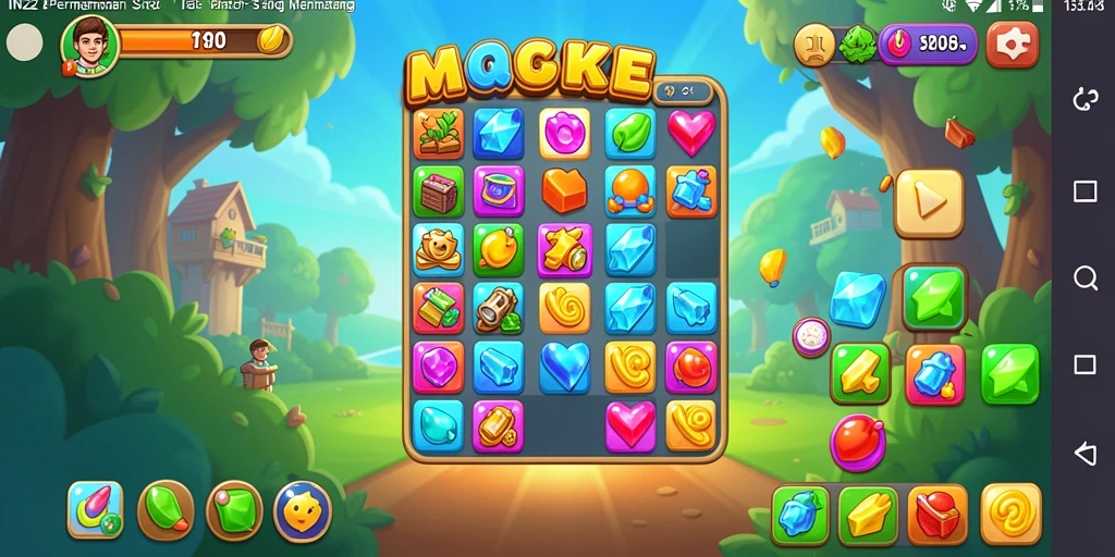 Tampilan gameplay IN22 dengan aksi match-3 yang menegangkan.
