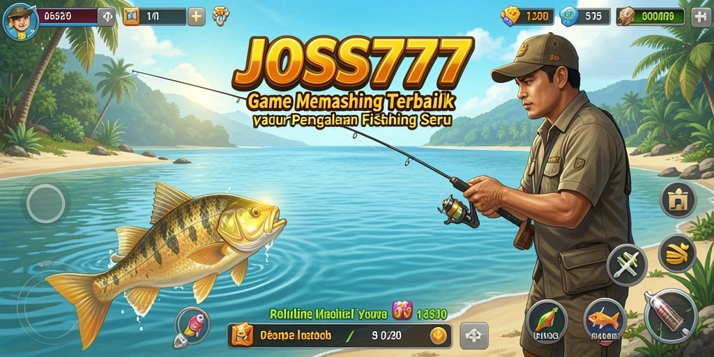 Screenshot gameplay JOSS777 yang menunjukkan pengalaman memancing yang mendebarkan.
