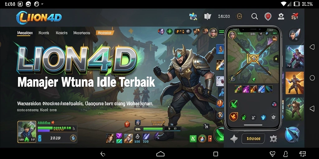 Gameplay LION4D dengan karakter dan sumber daya yang mengesankan.