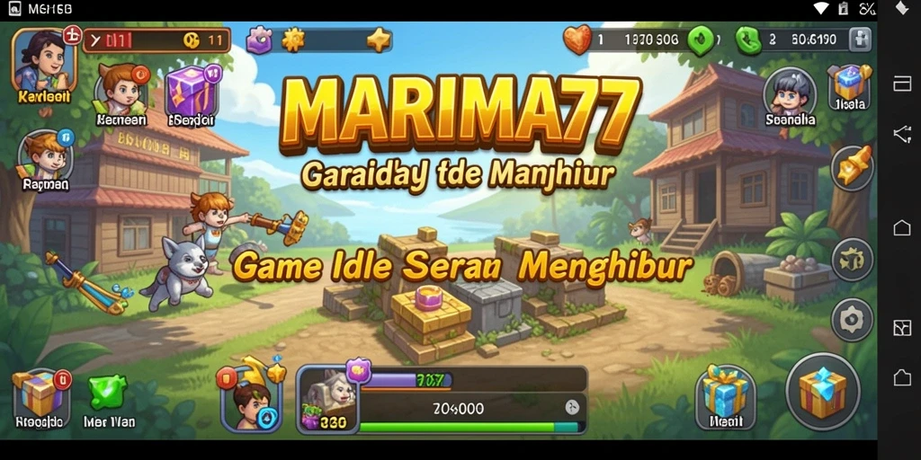 Tampilan gameplay yang seru dan menyenangkan dari MARIMA77.