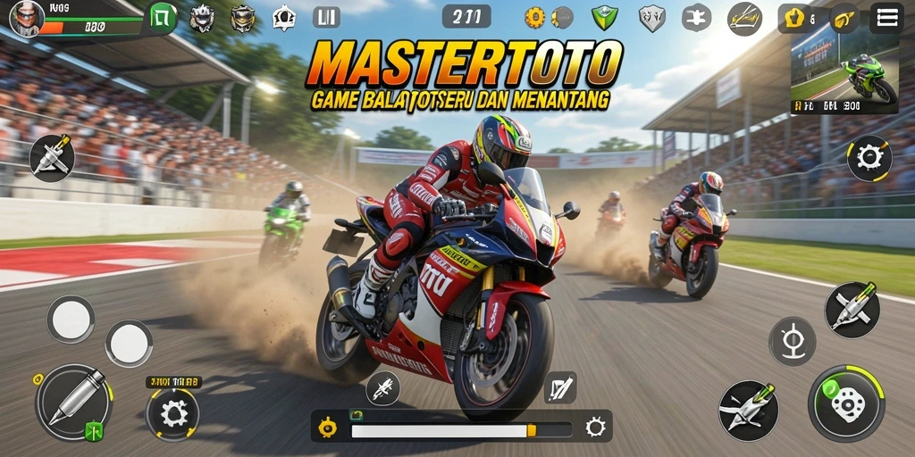 Gameplay seru dan menantang di MASTERTOTO dengan balapan motor.