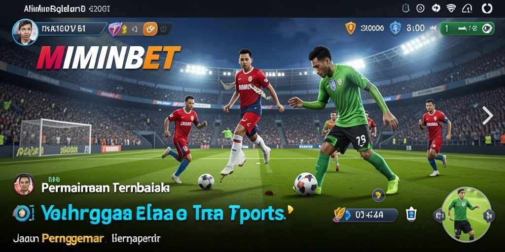 Screenshot MIMINBET menampilkan aksi seru permainan olahraga.