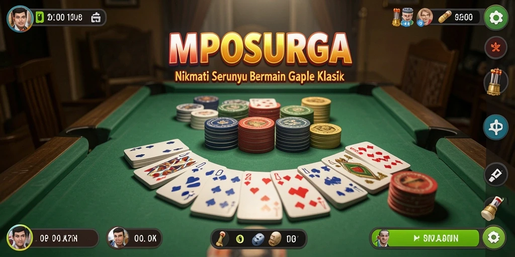 Tampilan gameplay Gaple yang menarik dan interaktif.