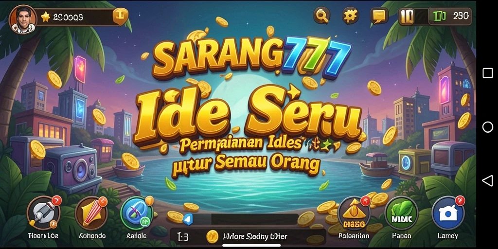 Tampilan gameplay menarik dari SARANG777 yang menunjukkan elemen Idle.