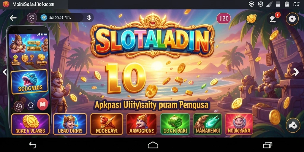 Screenshot utama aplikasi SLOTALADIN menampilkan antarmuka yang ramah pengguna.