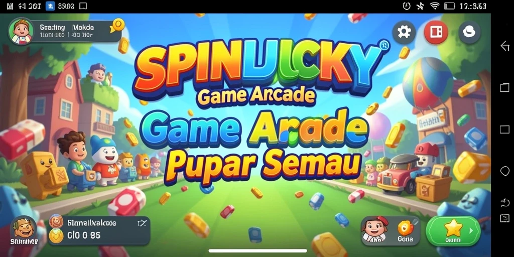 Tampilan gameplay menarik dan penuh warna dari SPINLUCKY.