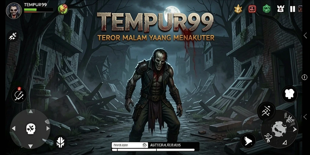 Tampilan gameplay TEMPUR99 yang menakutkan dan penuh ketegangan.