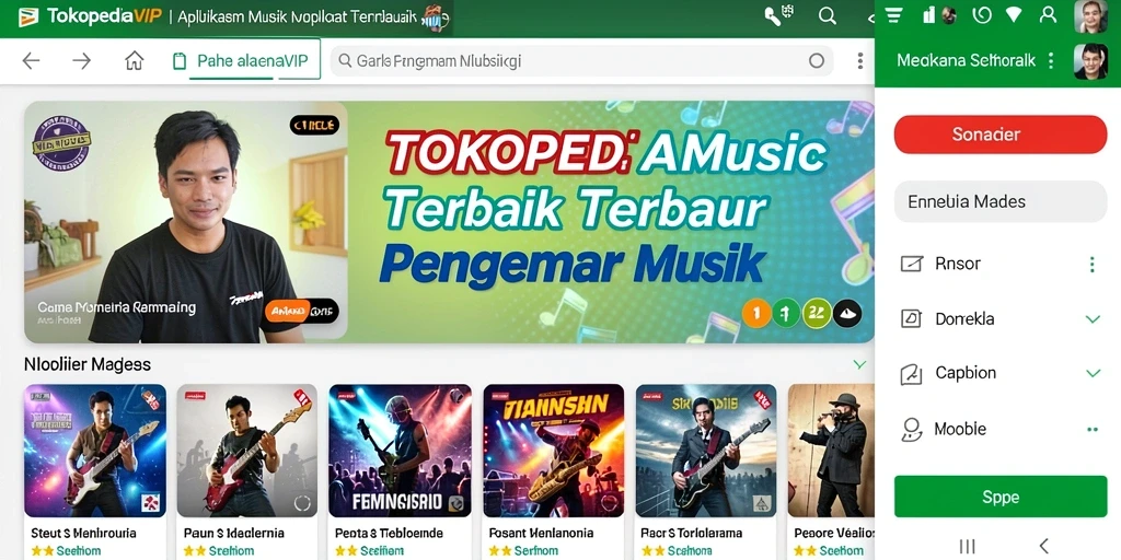 Tampilan gameplay TOKOPEDIAVIP yang menampilkan pengalaman musik yang seru.