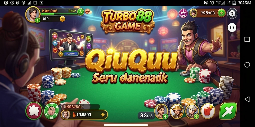 Tampilan gameplay seru TURBO88 dengan interaksi antar pemain.